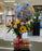 Happy birthday bouquet with balloon and chocolate