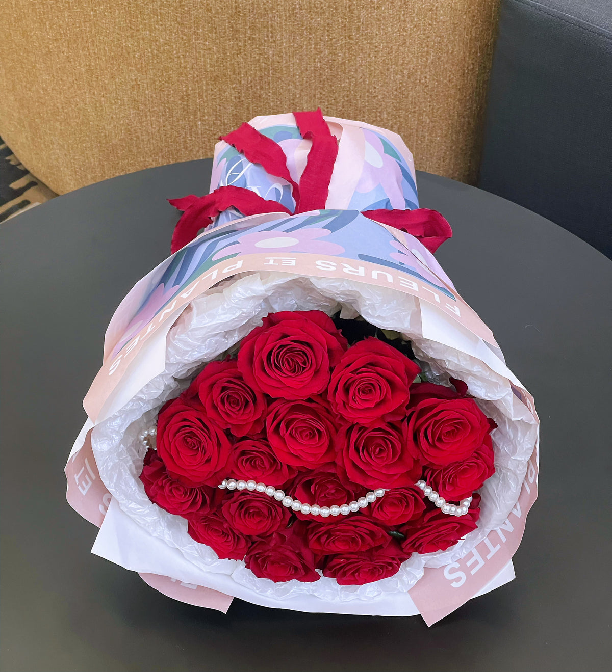 19th Roses 19 stems red roses bouquet — Elements floral